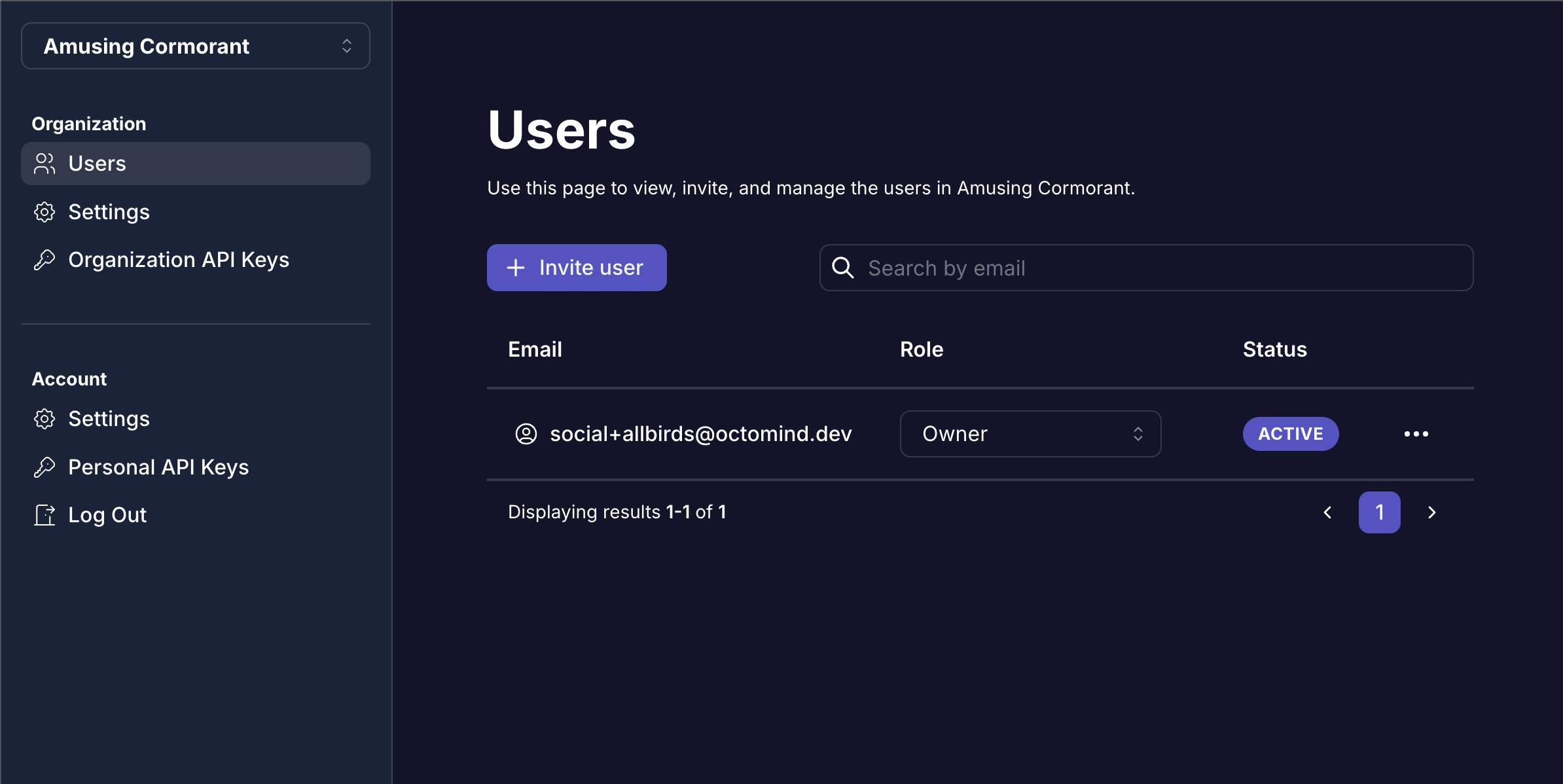 organization settings