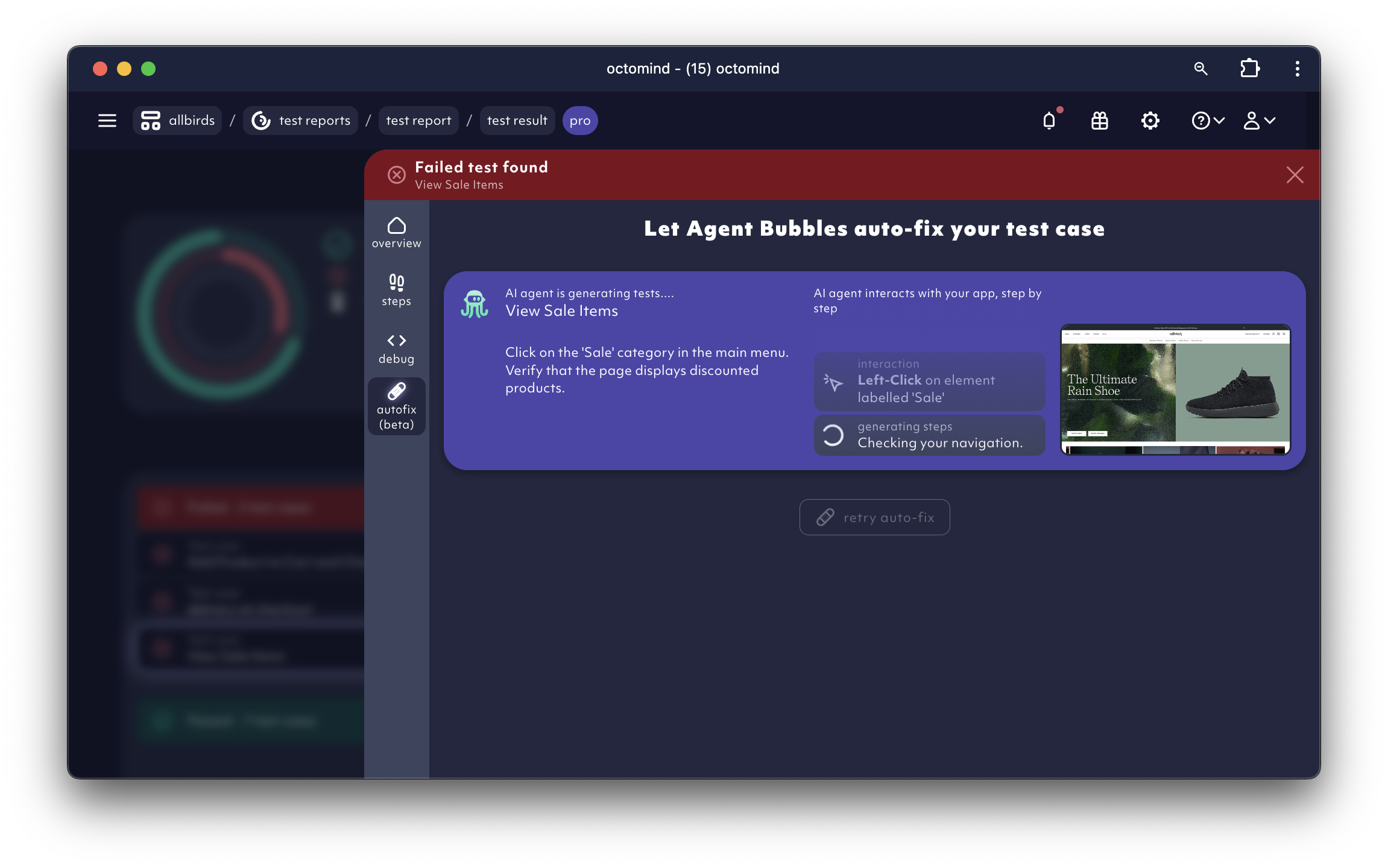 AI auto-fix in process