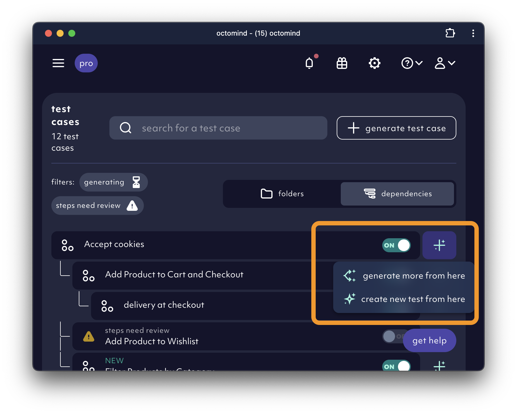 have AI generate more test cases