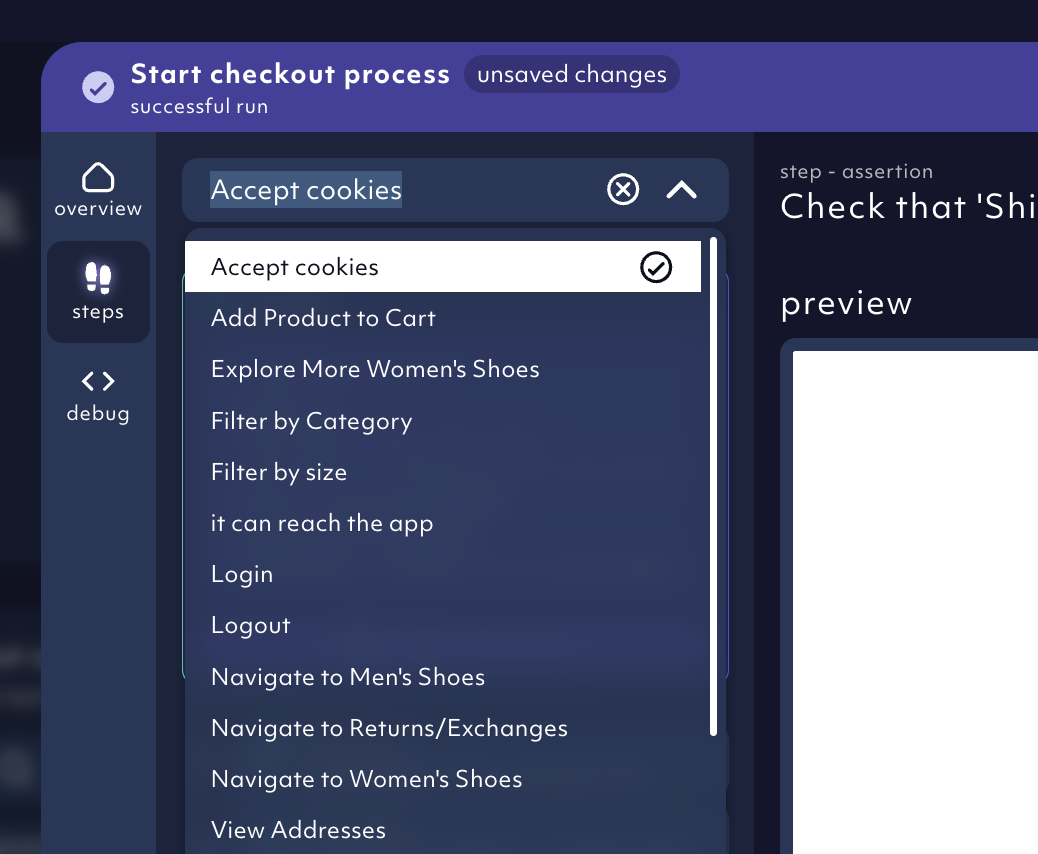 editing dependencies in a test case