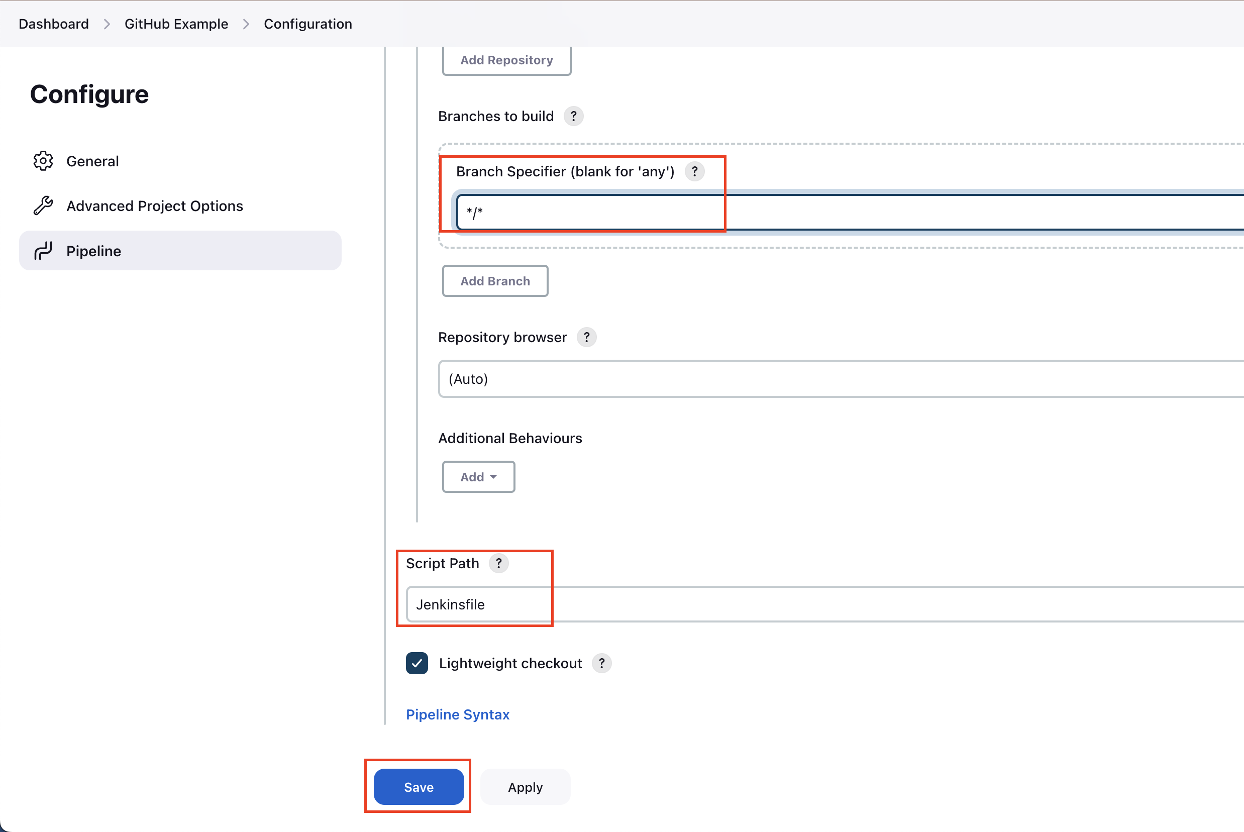 Loading Jenkinsfile from GitHub repository