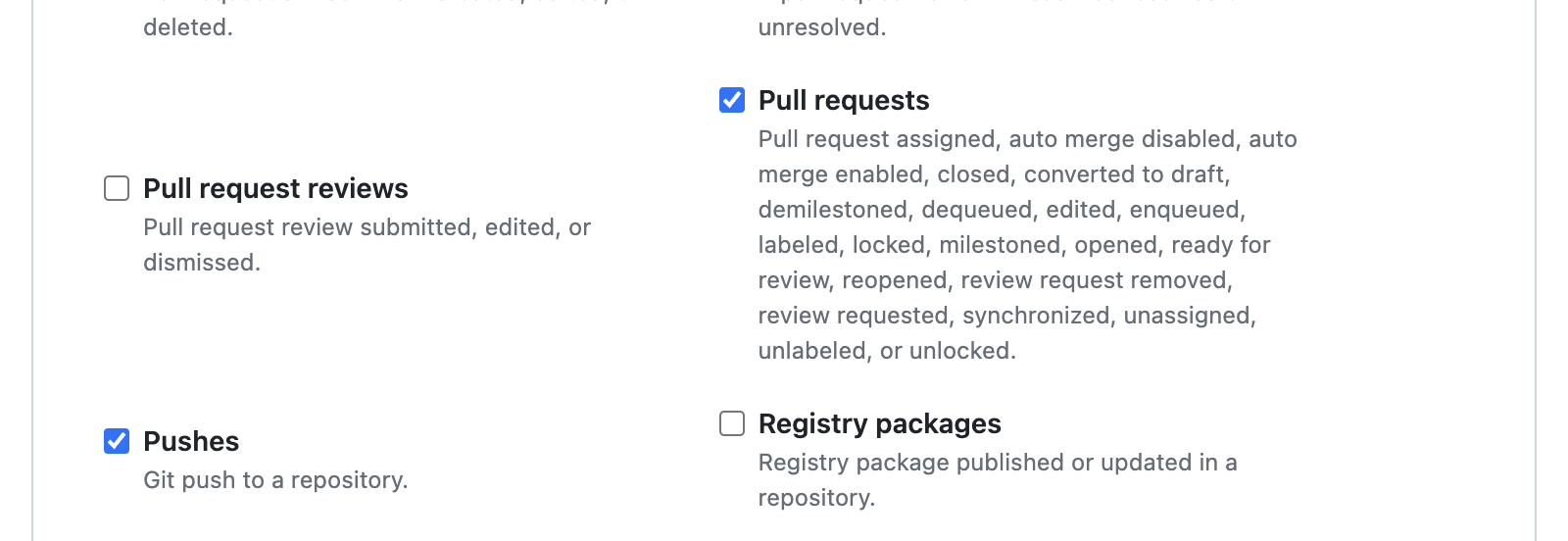 Configuring webhook permissions