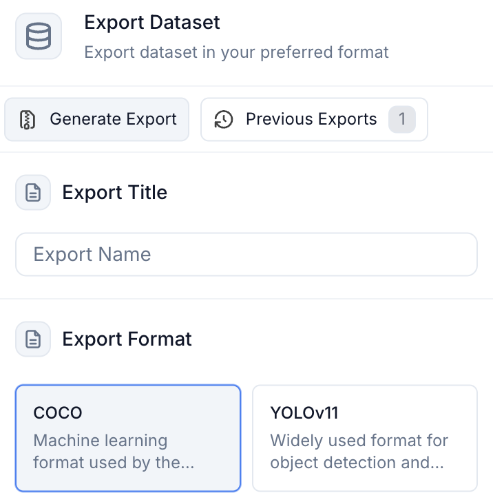 Create Export