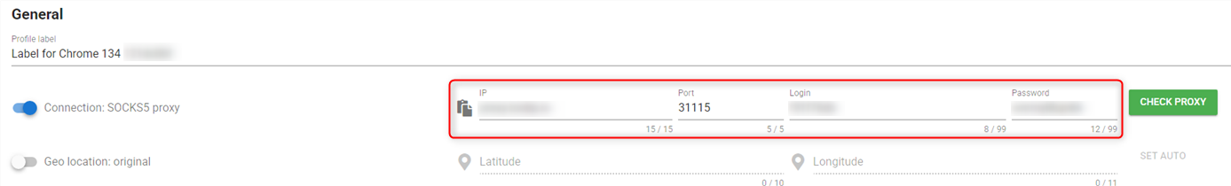 Che Browser Proxy Setup Guide | Oculus Proxies Docs