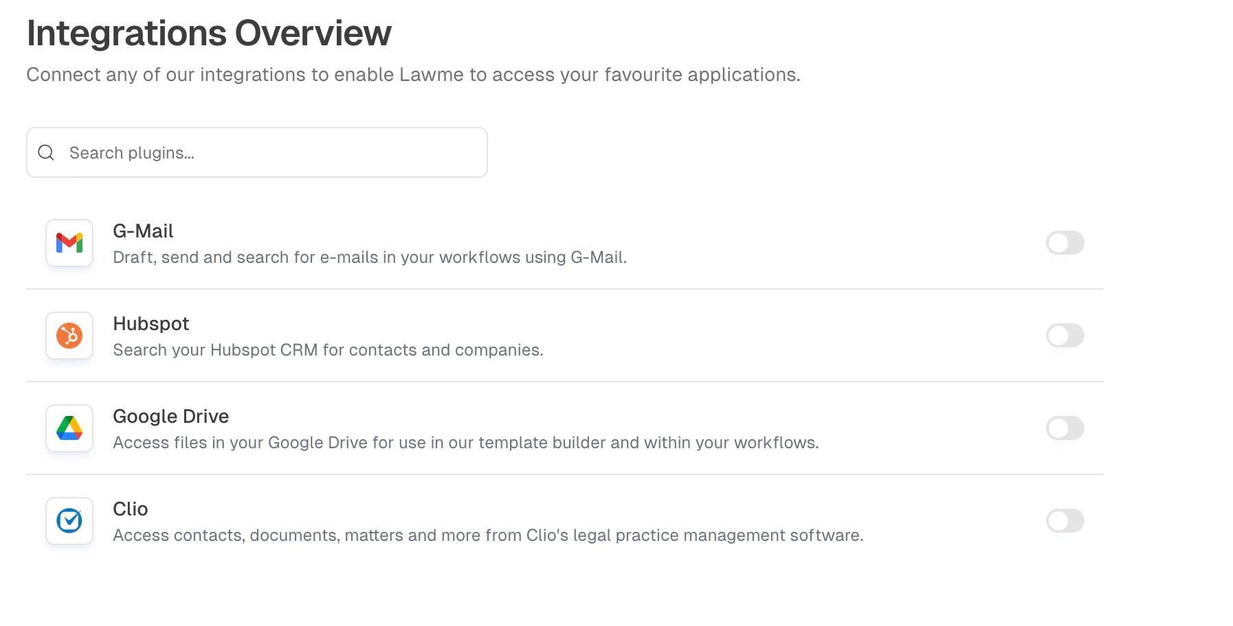 Integrations Overview