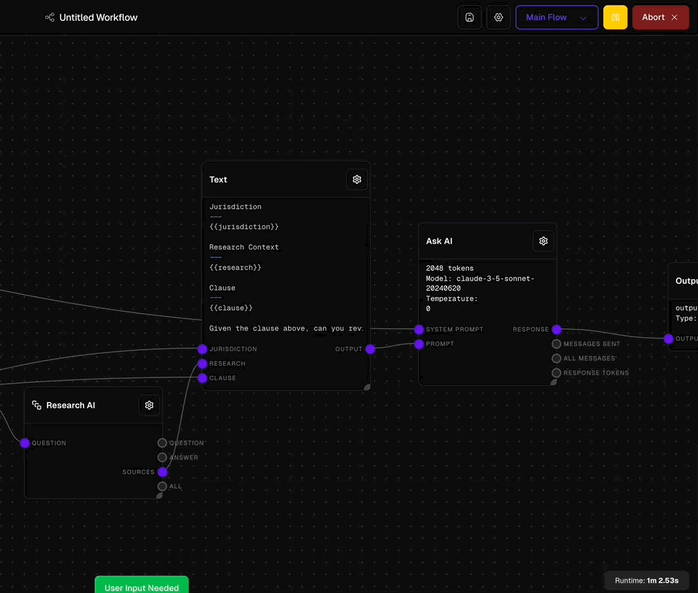 Workflow Block Editor (Dark Mode)