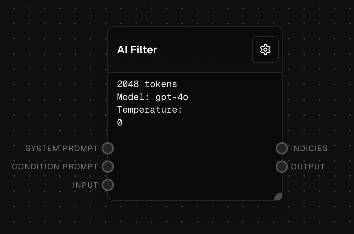AI Filter Block Screenshot