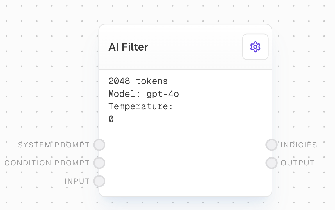 AI Filter Block Screenshot