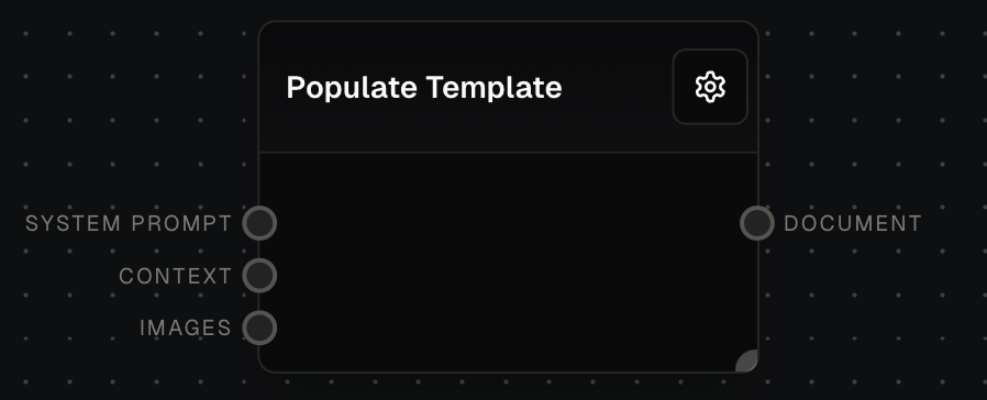 Populate Template Block Screenshot