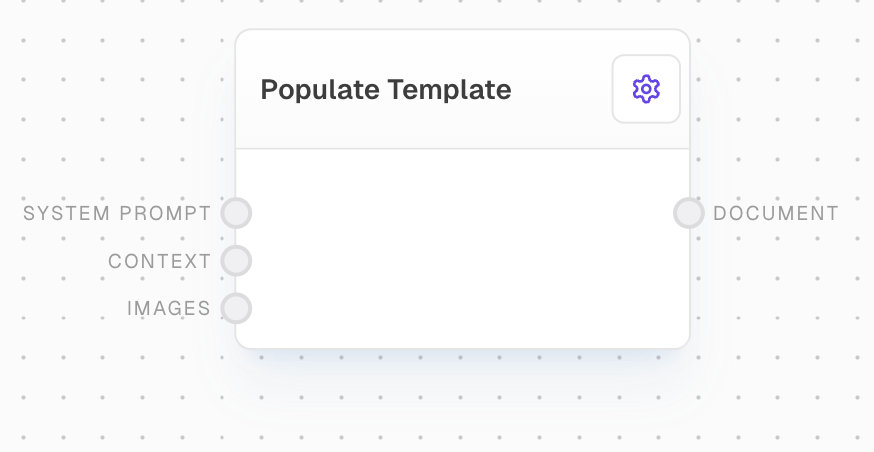 Populate Template Block Screenshot