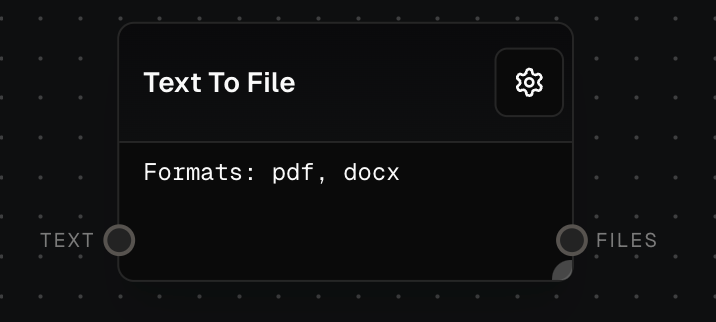 Text to File Block Screenshot
