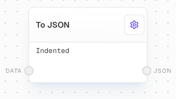 To JSON Block Screenshot