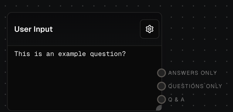 User Input Block Screenshot