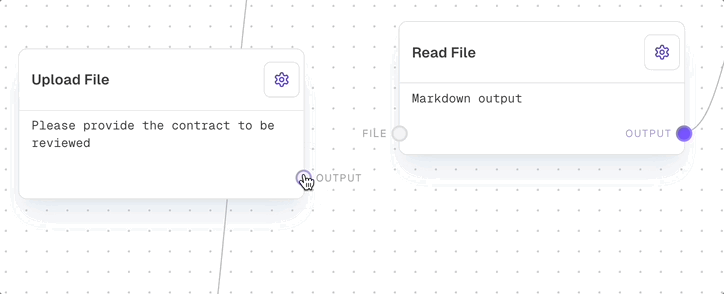 Connecting a block (Light Mode)