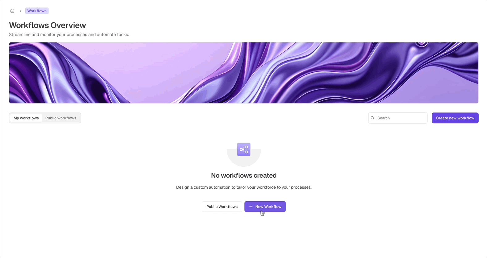 Workflow Creation Process (Light Mode)