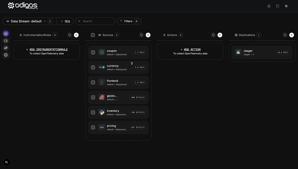 Demo of continuous CPU profiling workflow in Odigos — enabling a slot, viewing the flame graph, and inspecting symbols