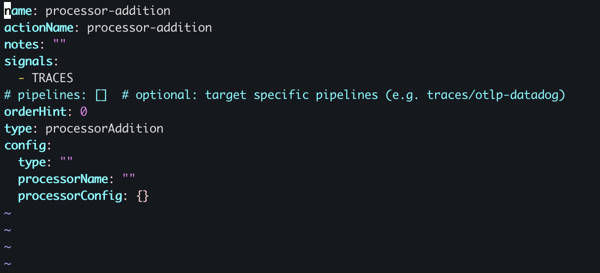 Configure Processor addition