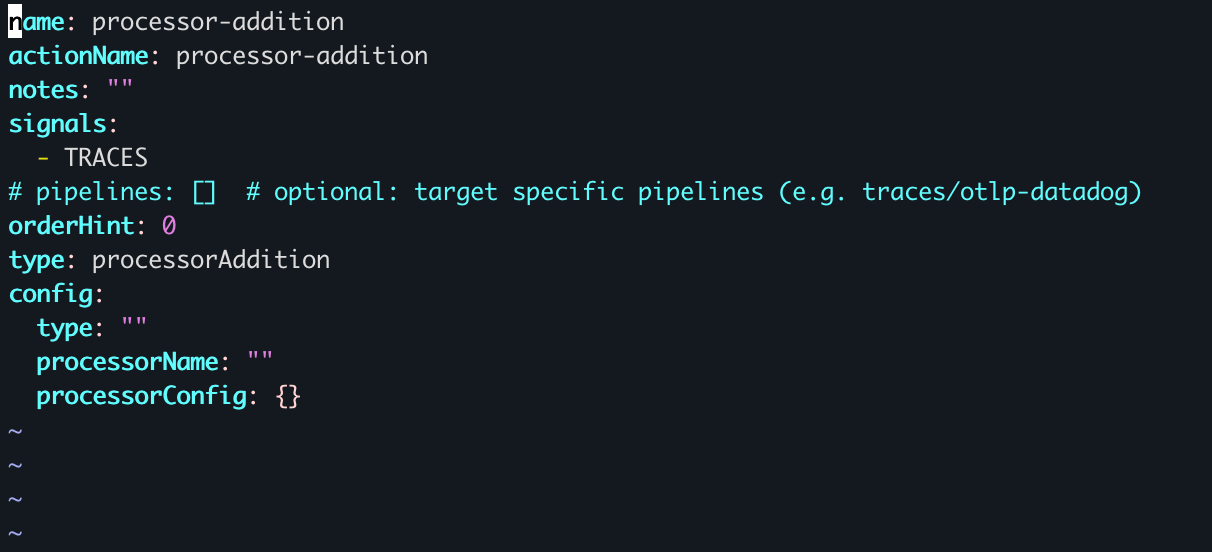 Configure Processor addition