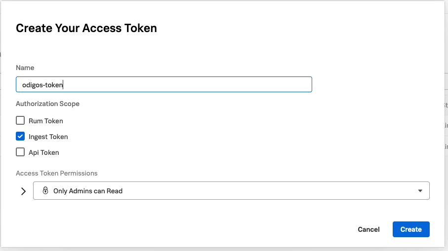Create Access Token form in Splunk
