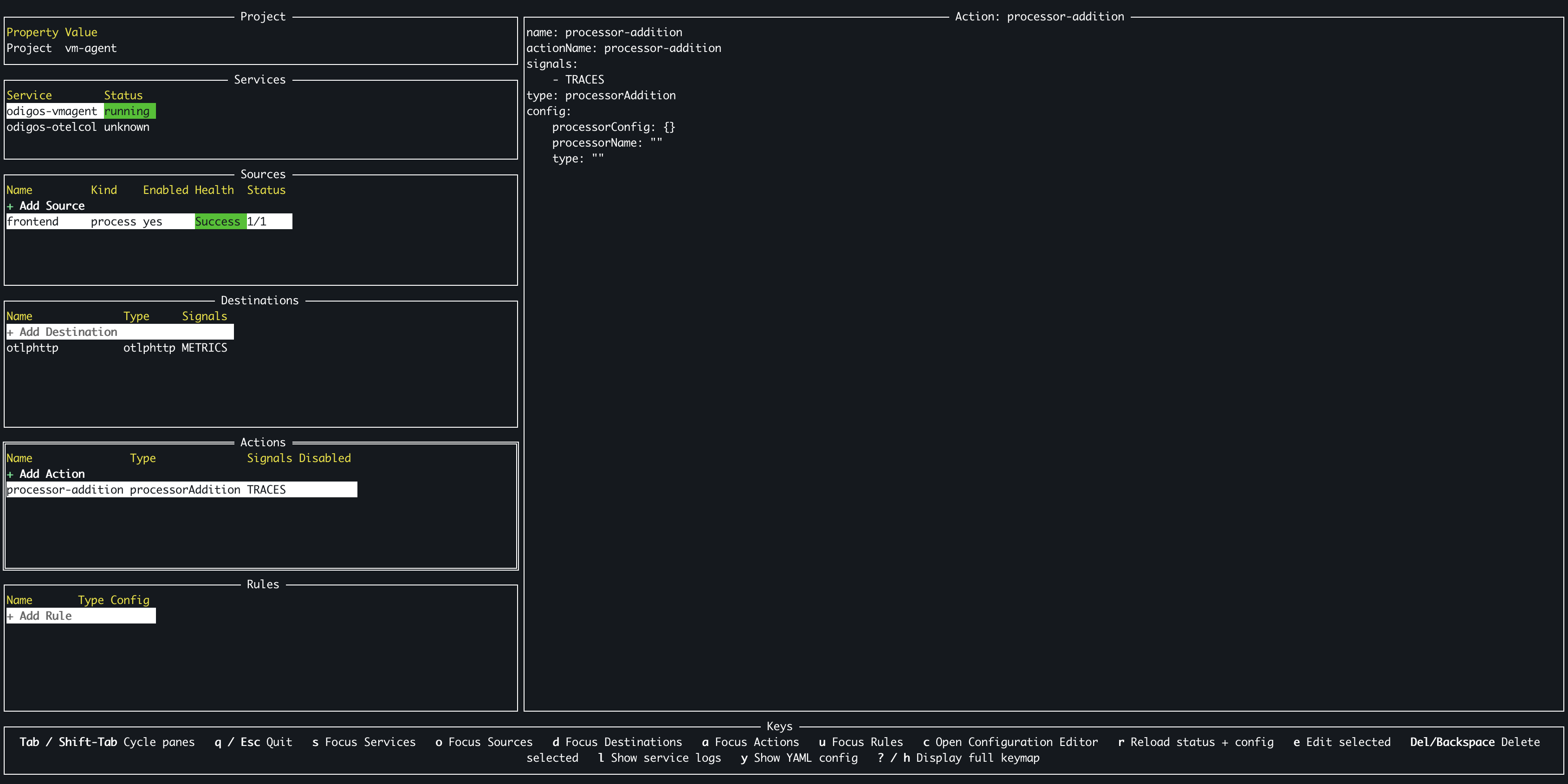 Verify the action has been created