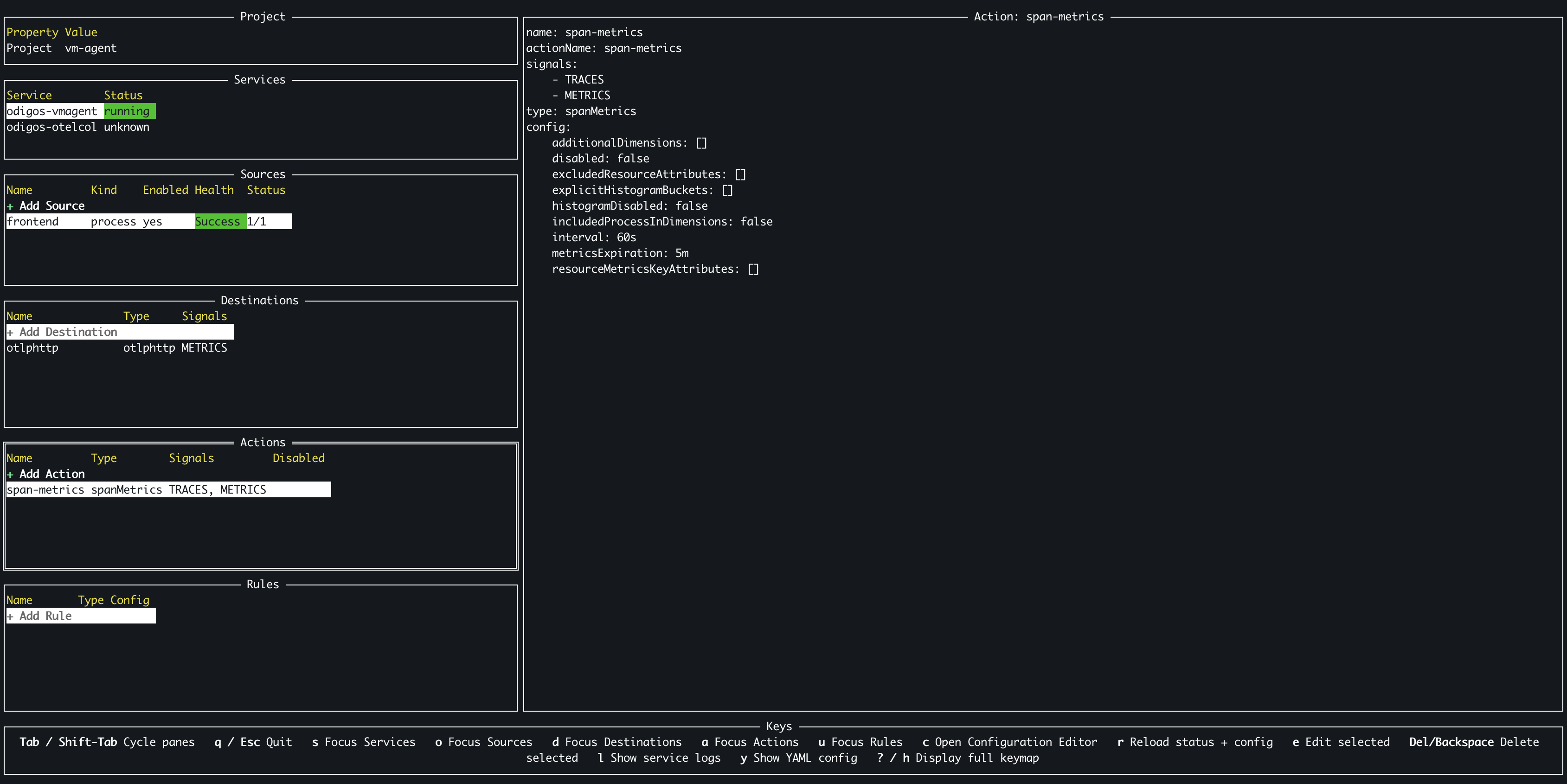 Verify the action has been created