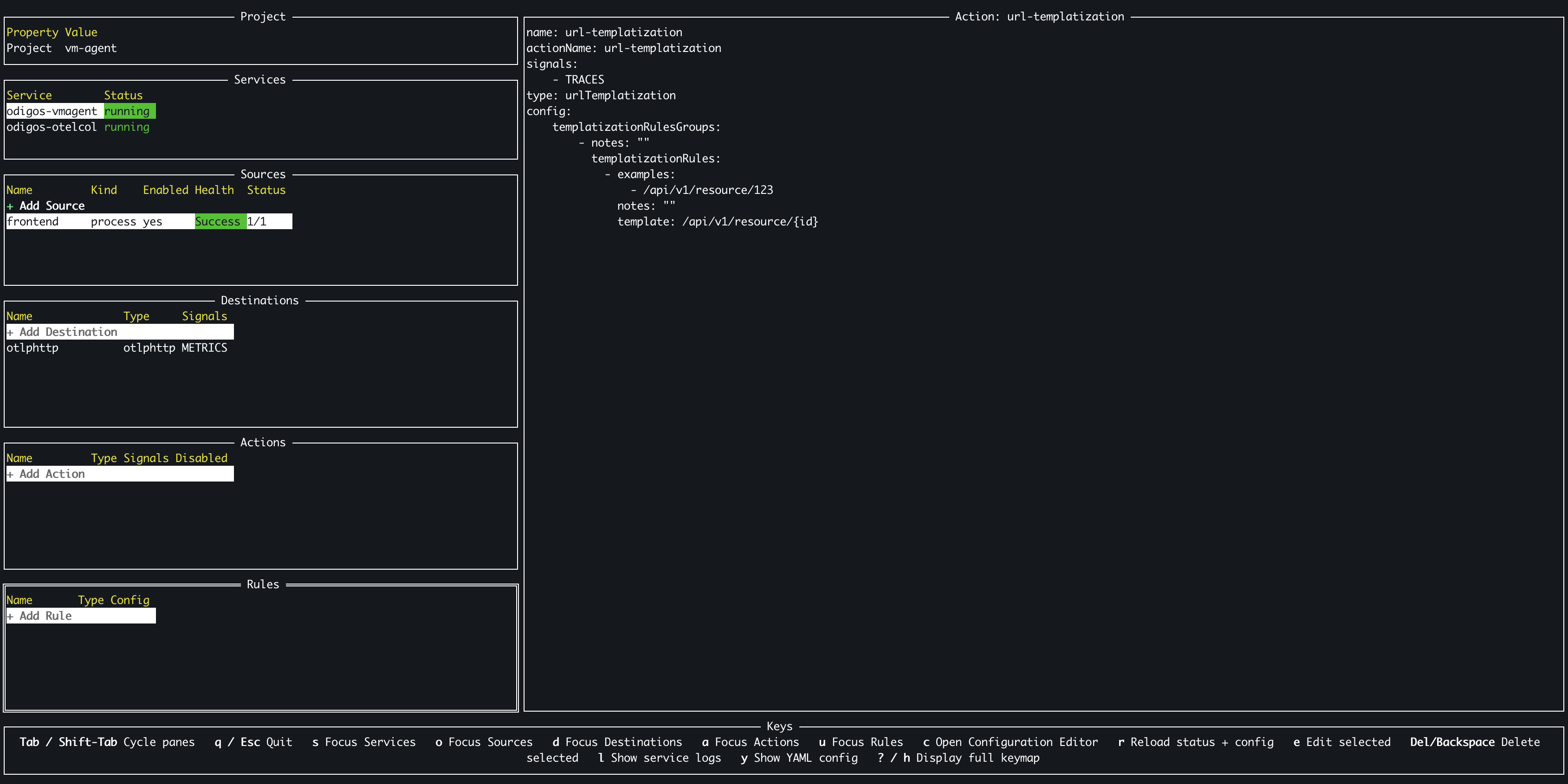 Open the Instrumentation Rules pane