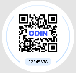 QR code sticker badge