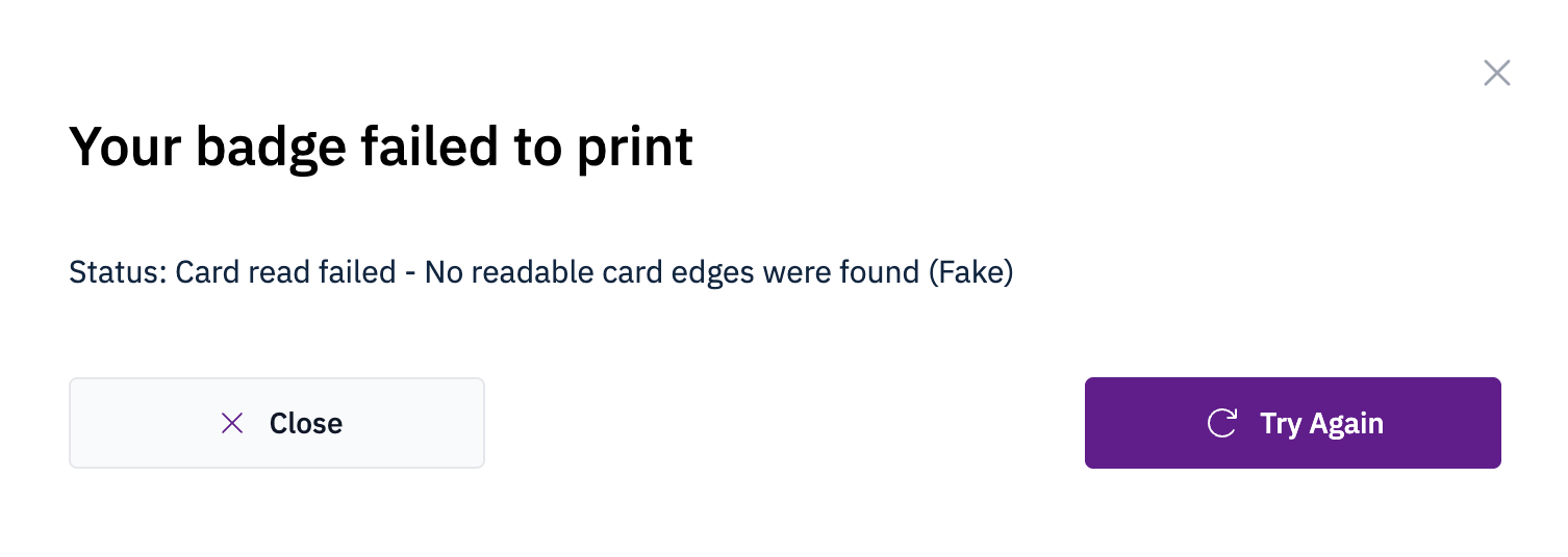 Reprint a temporary badge