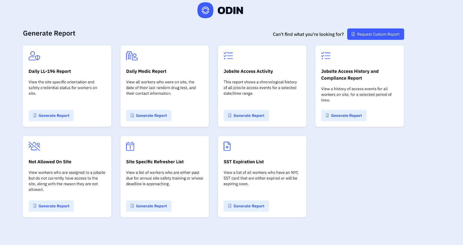 View All Reports screen