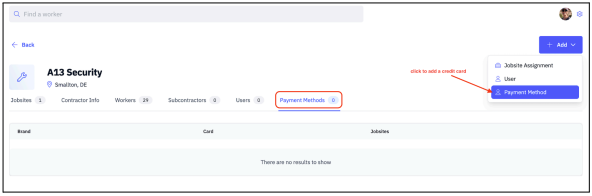 Access Payment Methods