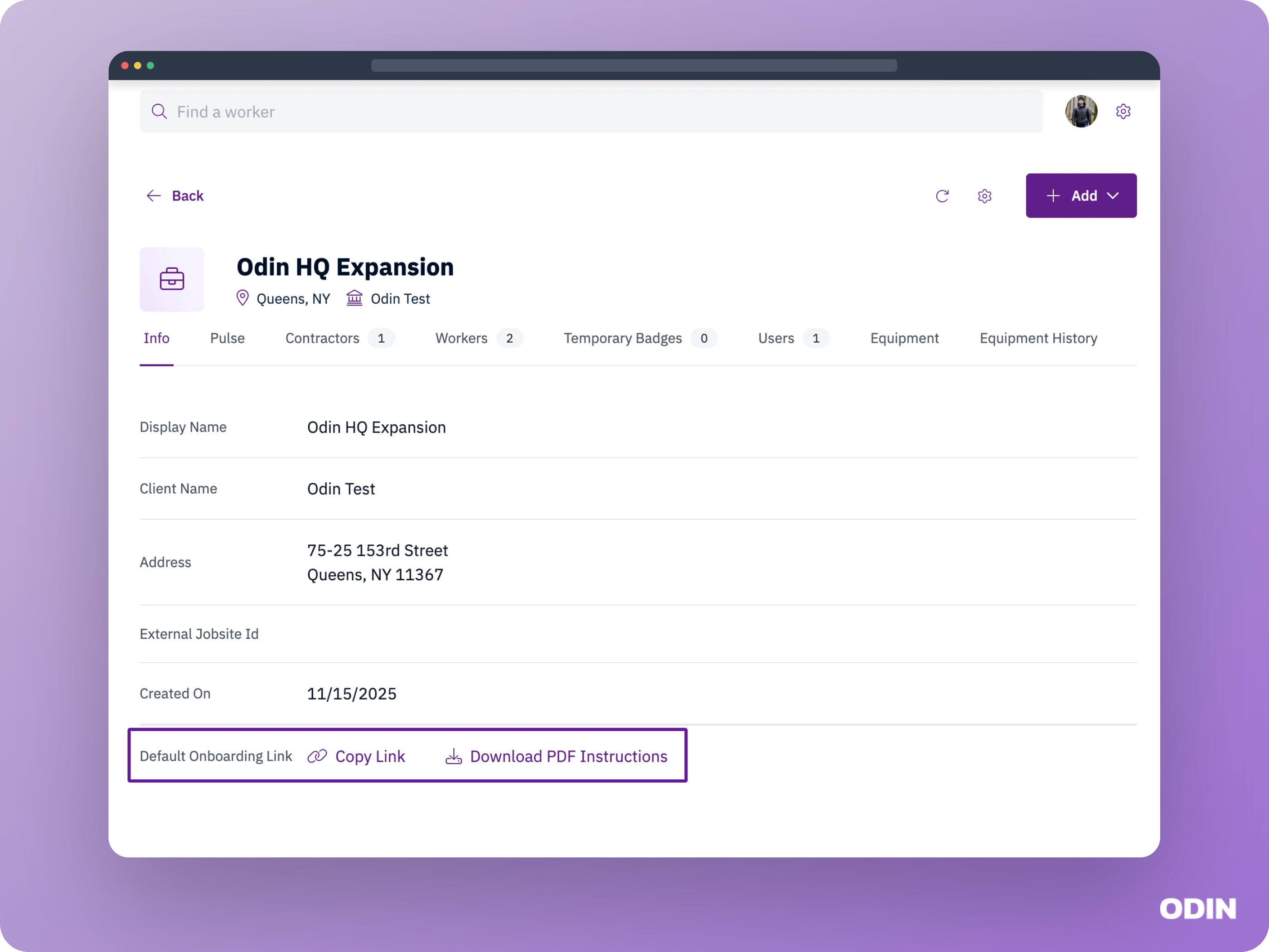 Self-onboarding link