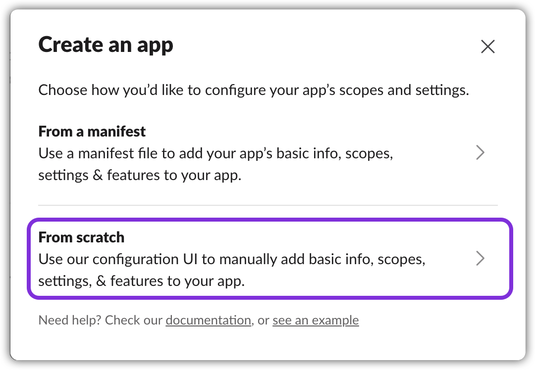 Create Slack App From Scratch