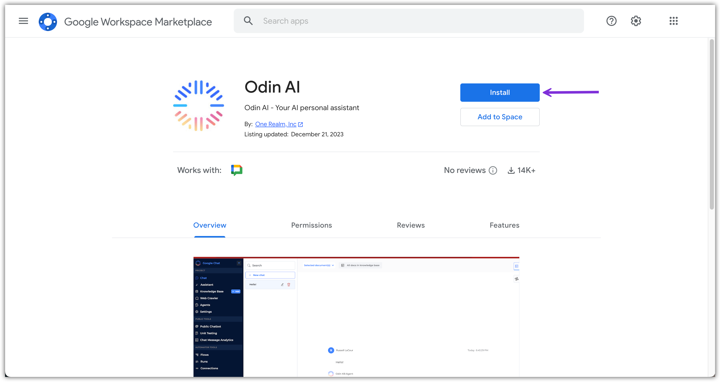 Install Odin AI