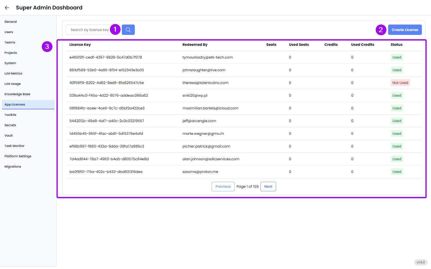 App Licenses