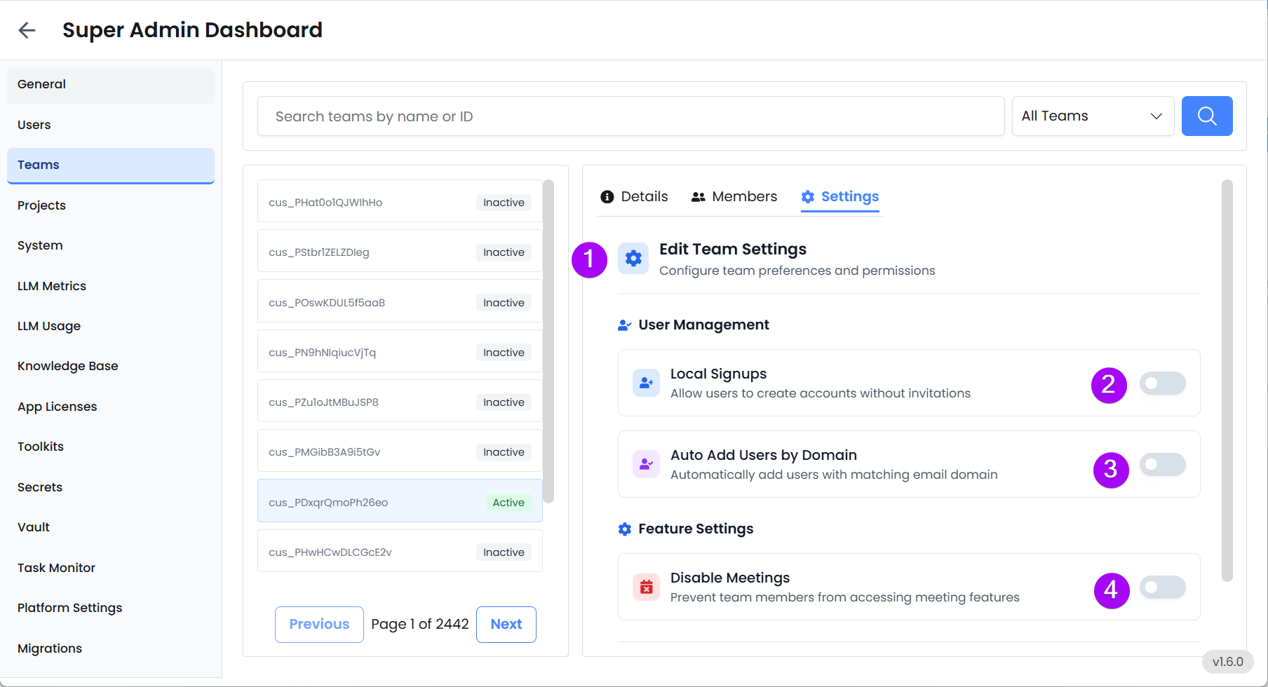Teams - Odin AI Docs