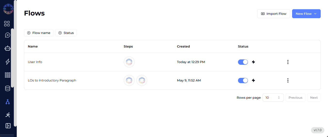 Importing a workflow
