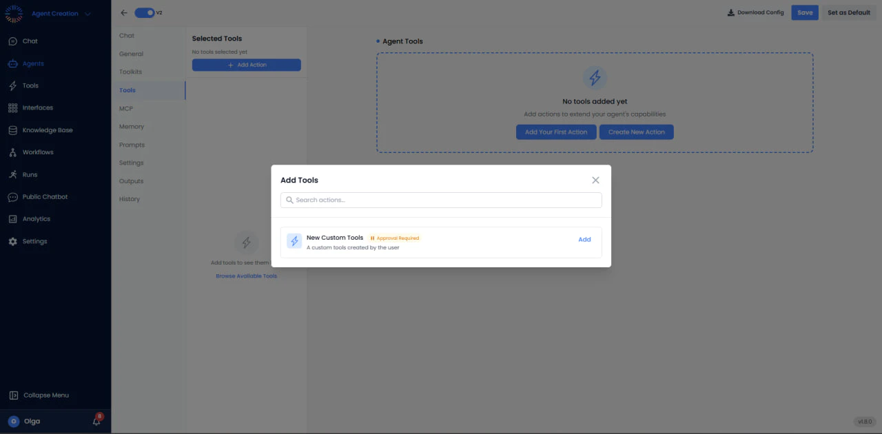 Custom Tools Configuration