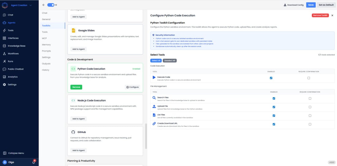 Python Code Execution Toolkit - Odin AI Docs