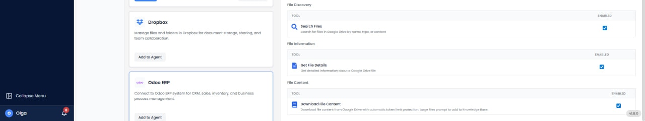 Google Drive File Discovery, File Information, and File Content tools