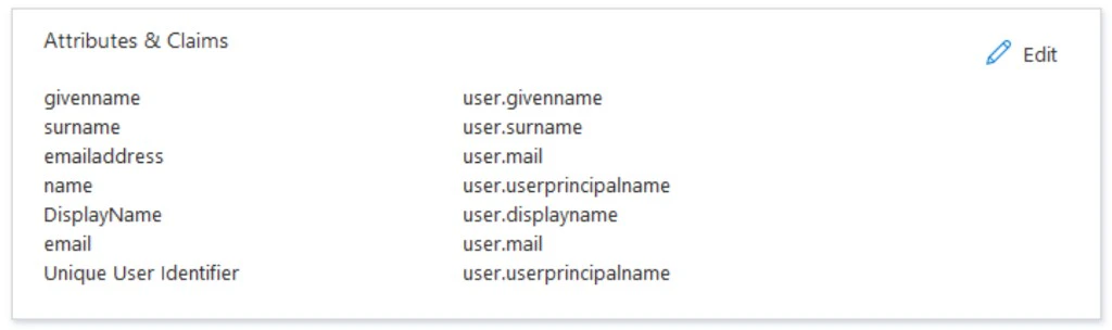 Azure – Attributes & Claims
