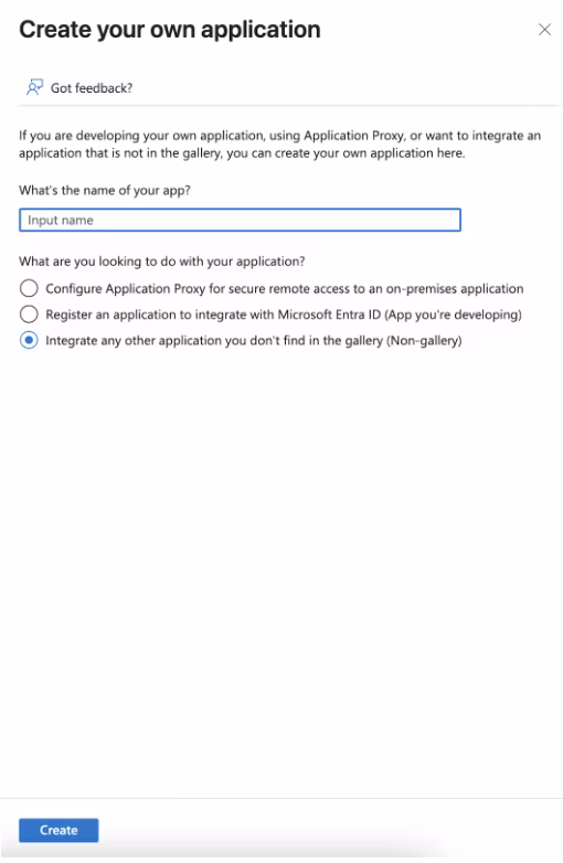 Azure – Create your own application (dialog)