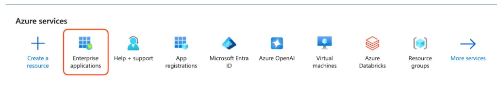 Azure portal – Enterprise applications