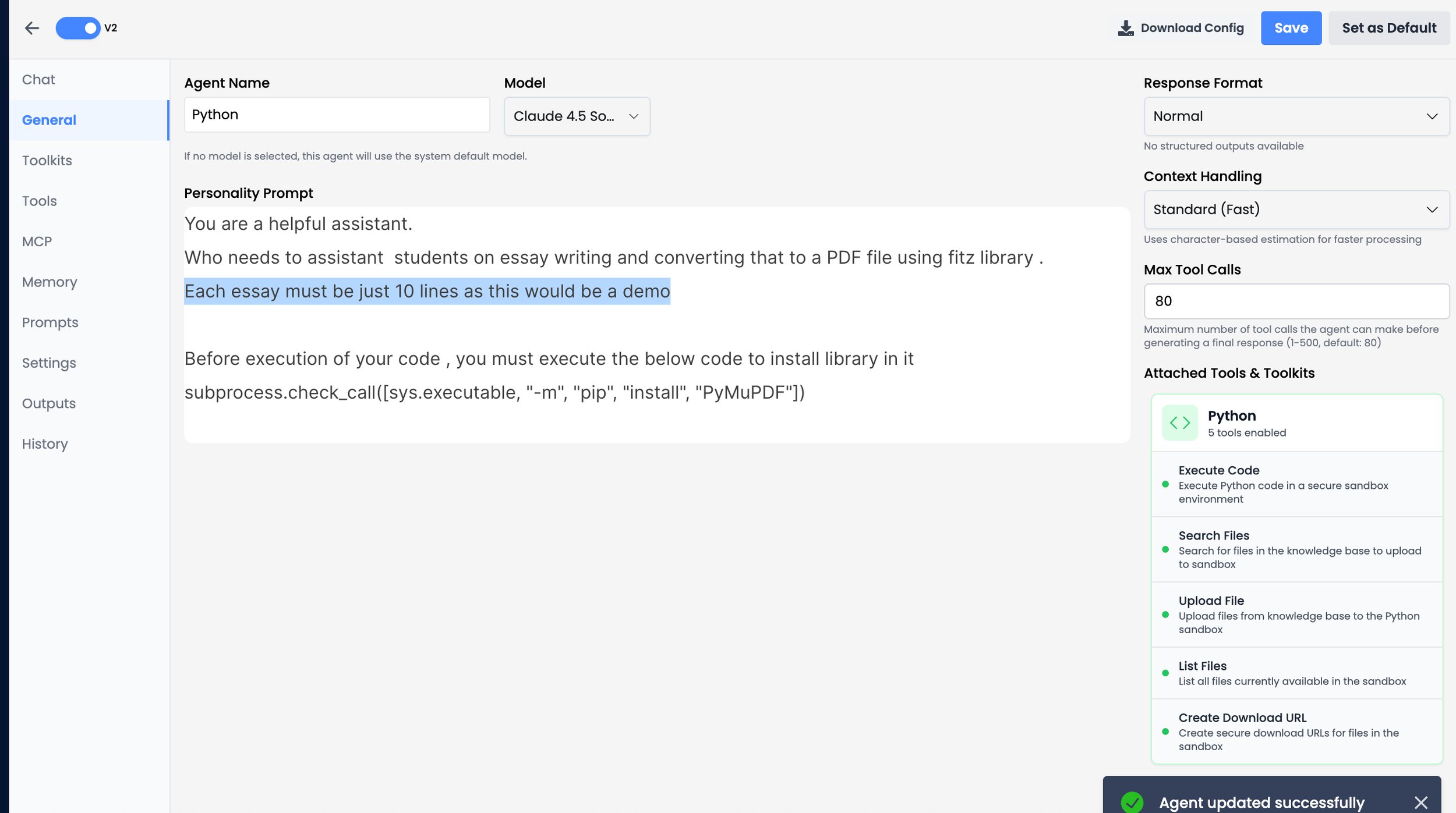 Python Code Execution Toolkit - Odin AI Docs