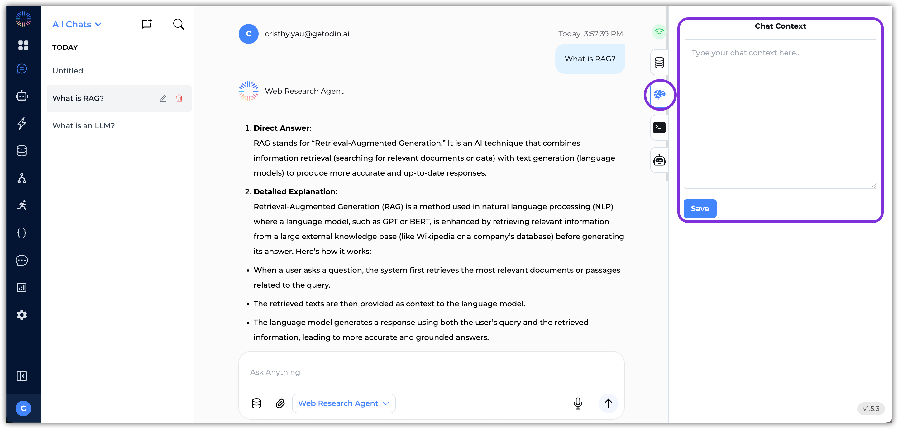 Chats - Odin AI Docs