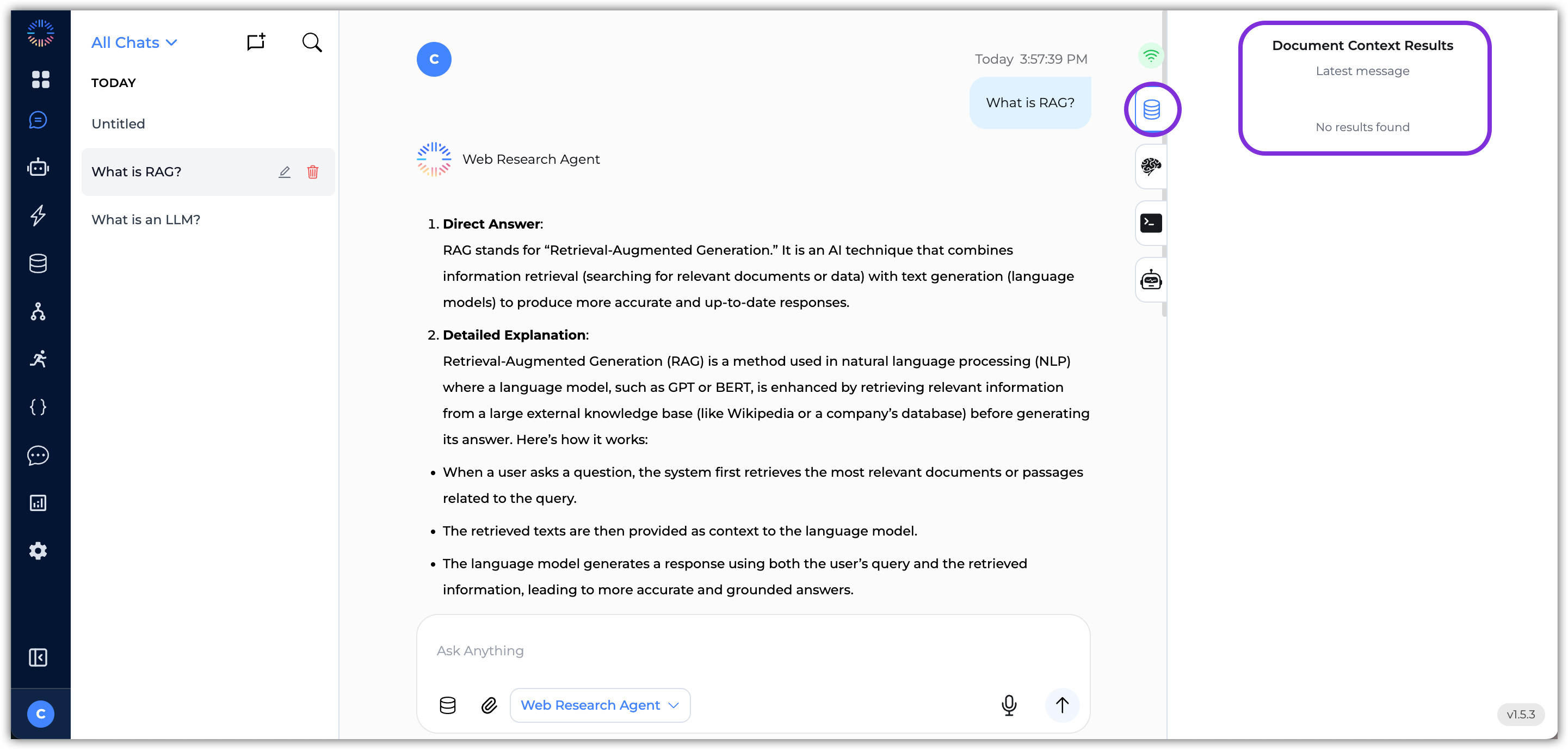 Document Context Results