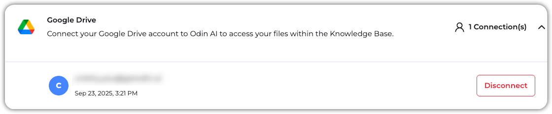 Google Drive Connected