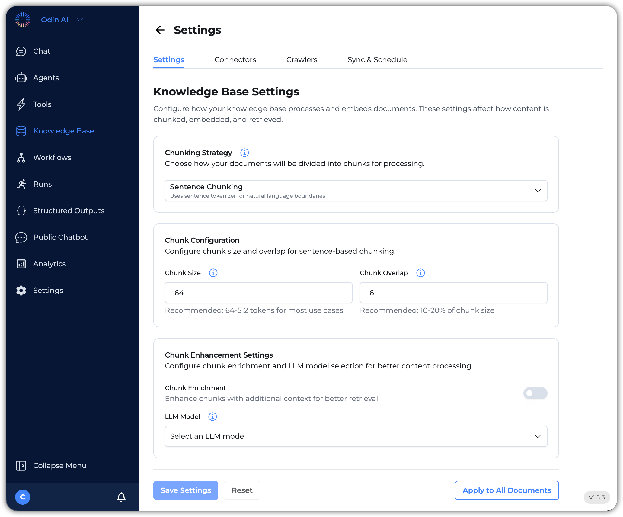 Knowledge Base Settings
