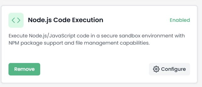 Node.js Code Execution Toolkit