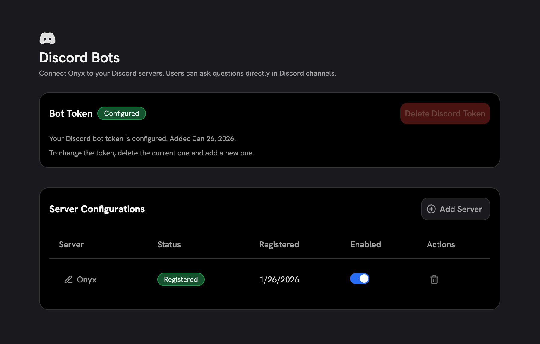 OnyxBot registered in Onyx