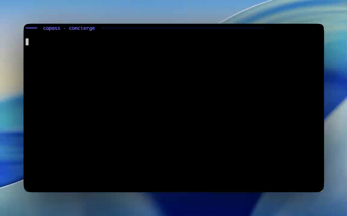 The Concierge agent setting up sandboxes, agents, and integrations from natural language.